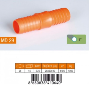 1" NORMAL PLS. HORTUM EKİ